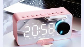 Reloj despertador digital con fm y Bluetooth [upl. by Aihsenek]