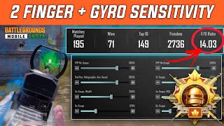 BEST 2 FINGER SENSITIVITY SETTINGS BGMIPUBG MOBILE  2 FINGER CLAWTHUMB SENSITIVITY SETTINGS BGMI [upl. by Nnaear818]