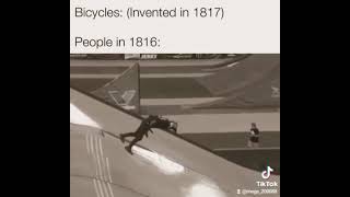 Bicycles invented 1817 people in 1816 [upl. by Akzseinga]