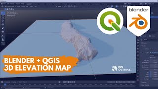 Blender  QGIS 3D Elevation Map [upl. by Querida]