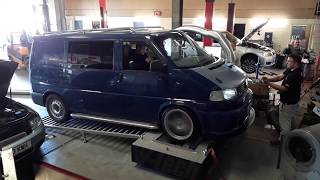 VW T4 25 TDI DYNO run with 258 BHP [upl. by Itirp]