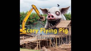 Scary Flying Pig Damaged Small Hut At Cherry farm With excavator monsterpig shorts 1019 [upl. by Melva810]