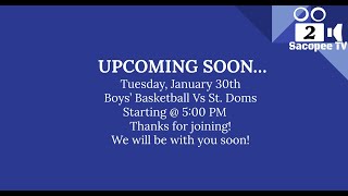 Boys Varsity Basketball vs St Doms [upl. by Kinemod739]