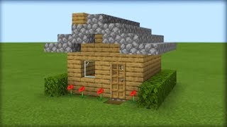 Minecraft Tutorial How To Make The Easiest Wooden Survival House Ever Made [upl. by Edme]