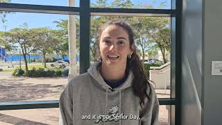 Emma Hixenbaugh previews FGCU Swimming and Diving senior weekend [upl. by Ycnaffit779]