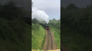 GWR hall class 6990 witherslack hall’ leaving watchet station the west Somerset railway [upl. by Leen]