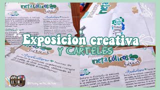 EXPOSICIONES creativas ✨💯carteles bonitos  tips y decoraciones apuntes bonitos [upl. by Head674]