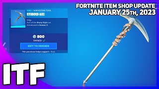 Fortnite Item Shop STUDDED AXE IS BACK January 25th 2023 Fortnite Battle Royale [upl. by Anawk]