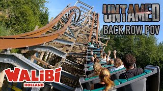 Untamed Back Row POV Walibi Holland RMC Hybrid Coaster [upl. by Hawley]