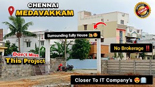 Ready To Built 💥 Land for sale in📍Chennai Medavakkam amp Velachery 😍closer to Metro🚇 station [upl. by Varick498]