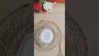 Handmade Jute MatHow to make jute mat ✴️shorts ytshorts trendingshorts viralvideo [upl. by Nylg]