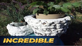 DIY  Doniczka Cement Ideas Tips  How to mold and mold beautiful and easy cement flower pots from [upl. by Bever150]