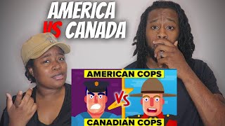 🇺🇸 vs 🇨🇦 American Couple Reacts quotAmerican Cops vs Canadian Copsquot [upl. by Leoline]