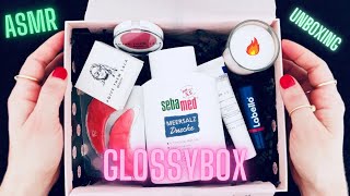 ASMR GLOSSYBOX OKTOBER UNBOXING  Tracing Tapping Whispering  deutsch  german [upl. by Emmy711]