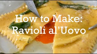 How to Make Ravioli alUovo  Runny Egg Yolk Ravioli with a Ricotta Filling and Butter Sage Sauce [upl. by Pinette]