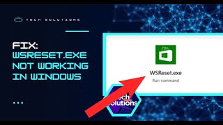 How to Fix  WSResetexe Not Working in Windows 1110 [upl. by Samson598]