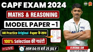 CAPF Exam 2024 ArithmeticReasoning Live  Model Paper  Exam Paper Preparation 2024 MKC [upl. by Benny]