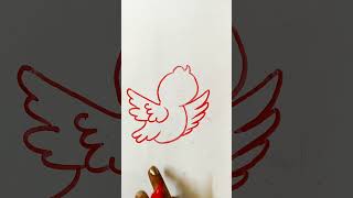 How To Draw a Cartoon Dove Bird howtodraw kidsdrawing Short theartandcraftroom [upl. by Hillard]