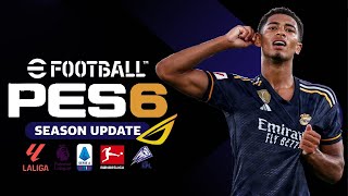 افضل واقوى باتش تحويل بيس 6 لبيس 2024 مع جميع الانتقالات الجديدة والدورى المصرى  PES 6 PATCH 2024 [upl. by Halyhs219]