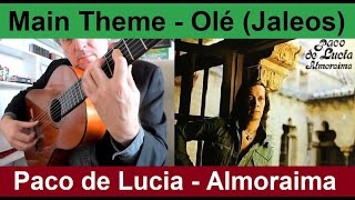 Bulerías Monday 72  Paco de Lucia  Theme from Olé  Jaleos on Almoraima  Flamenco Guitar Tutorial [upl. by Mailand]