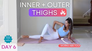 20 Min Pilates Inner amp Outer Thigh Workout  28 Day Pilates Challenge day 6 [upl. by Asira]