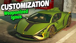 GTA 5 Online  Pegassi Weaponized Ignus Customization Lamborghini Sian [upl. by Sylvan]