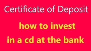 Certificate of Deposit What Is It How Does a CD Work Definition [upl. by Aierdna]