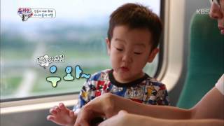 HIT 슈퍼맨이 돌아왔다  이휘재 쌍둥이 아들과 부산 여행 김밥 통째로 먹방20150628 [upl. by Ymirej]