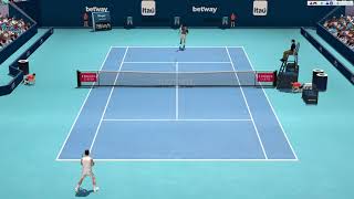 Djokovic vs Raonic Full Ace Tennis ATP1000 QF Miami [upl. by Adeys]