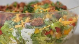 Easy Healthy Seven Layer Salad Recipe [upl. by Sams62]