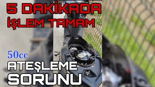 50cc Marş basıyor ama çalışmıyor çözümü mondial loyal 50 scooter motosiklet [upl. by Anelah]