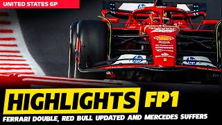 🚨FP1 Highlights FERRARI DOUBLE RED BULL UPDATED  2024 United States  FORMULA 1 NEWS  HOME RACE [upl. by Yarrum]