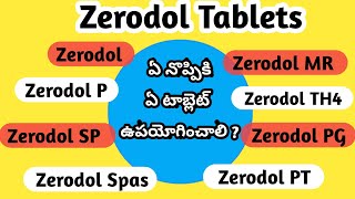 Types of Zerodol Tablets in Telugu [upl. by Atikan]