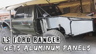 Building Aluminum 5052 Bed Cage Panels  LS Ford Ranger [upl. by Baggs]