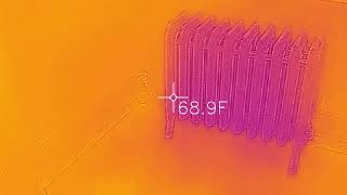 Infrared Video of Single Pipe Steam Radiator Heating Up [upl. by Nerag]