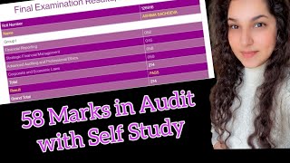 How I scored 58 marks in CA Final Audit with self study [upl. by Scibert13]