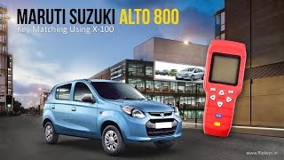 Maruti Alto 800 Key matching using X100 [upl. by Yrovi699]