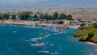 Thousands on Colorado River for Annual River Regatta Laughlin Navada  Unravel Travel TV [upl. by Rolecnahc94]