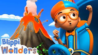 Blippi Wonders  The Floor is Lava  BRAND NEW Blippi Cartoon  Cartoons For Kids [upl. by Notlrahc]