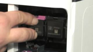 Replacing a Cartridge  HP Officejet J4680 AllinOne Printer  Ink Refill Instructions [upl. by Longfellow]