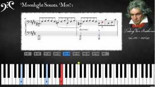 Beethoven  quotMoonlightquot Sonata Learn to play [upl. by Zanlog]