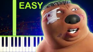 CHINESE BEAVER MEME SONG  EASY Piano Tutorial [upl. by Weinstock737]