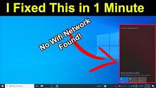 How to FIx No Wifi Networks found in windows laptops [upl. by Auqinal]