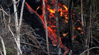 LAVA VARIETIES  AA  PAHOEHOE  KILAUEA VOLCANO HAWAII [upl. by Valdis946]