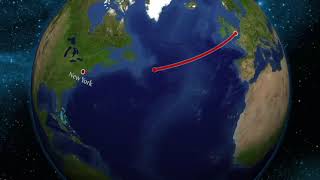 ATPL GENAV  GREAT CIRCLE DISTANCE CALCULATION [upl. by Eicyak]