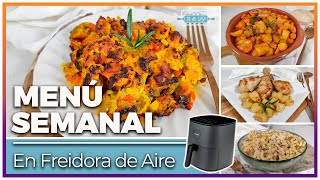 ✅ Menú SEMANAL en FREIDORA de AIRE 🤯 Cómo hacer Arroz Pasta Patatas y mucho más en Airfryer [upl. by Iharas]