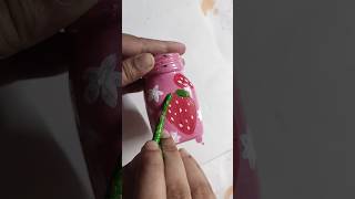 Painting straberry on Glass 🍓 😱 shorts glasspainting craft glasspaintingideas glasspaintingart [upl. by Fransisco]