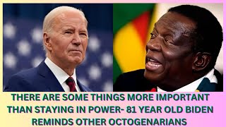 THERE ARE THINGS MORE IMPORTANT THAN STAYING IN POWER 81 YEAR OLD BIDEN REMINDS OTHER OCTOGENARIANS [upl. by Haelak]