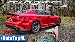 Kia Stinger GT REVIEW POV on AUTOBAHN by AutoTopNL [upl. by Mcmahon]