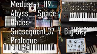 No sequencing jam Dreadbox Polyend Medusa Abyss Hades Subsequent 37 Korg Prologue PO32 [upl. by Aicram264]